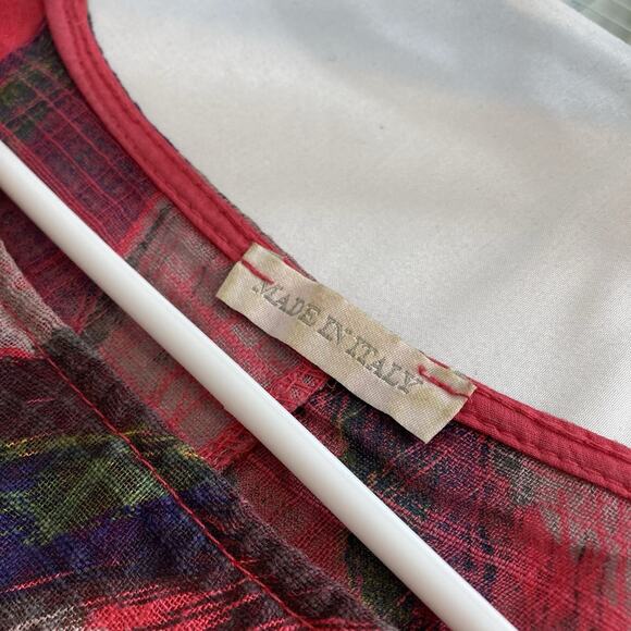 Made in Italy Women's‎ Colorful Abstract Cotton Tunic Top Est. Size 2X Vibrant - Picture 5 of 10